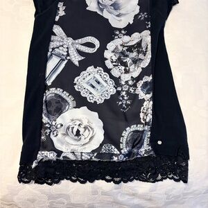 Elegant Black and White Women's Top